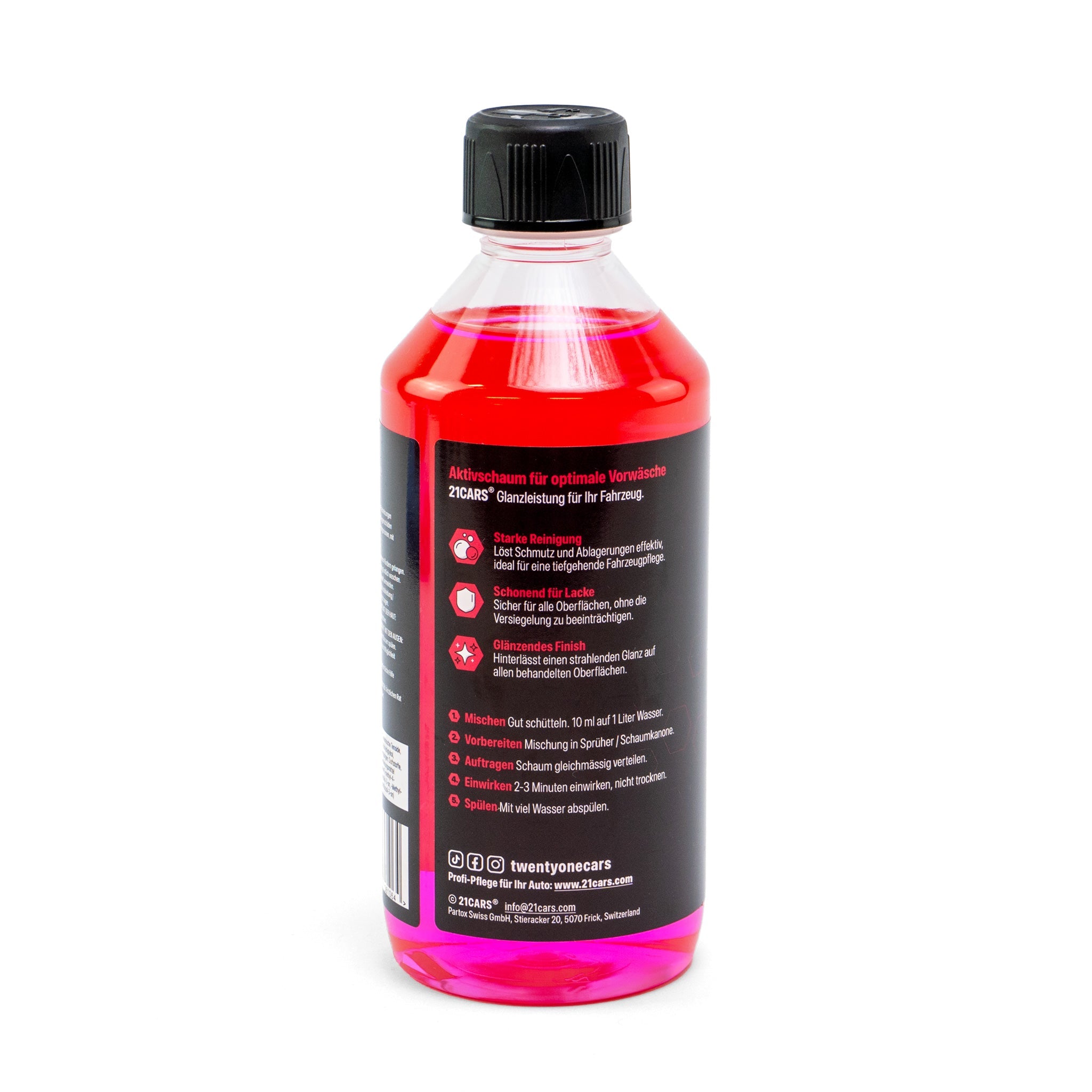 Nettoyant à mousse active 21CARS® 0,5 litre | Parfum framboise