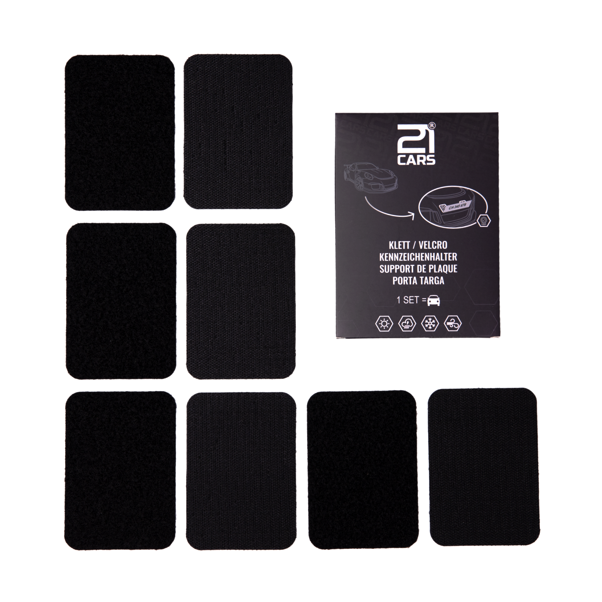 Support de plaque d'immatriculation interchangeable Velcro | Mini