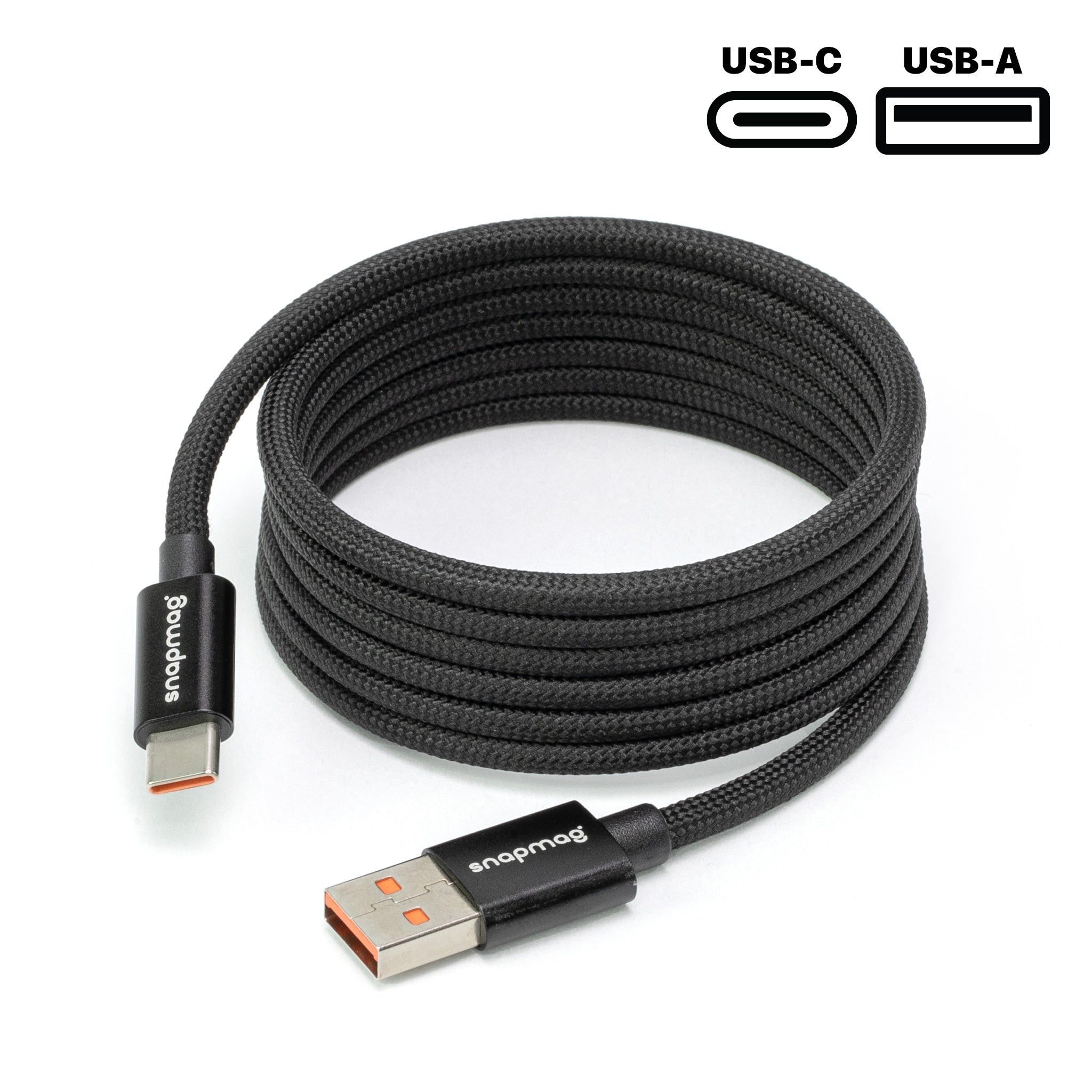 USB A to C | 1.5m | BLACK EDITION - snapmag