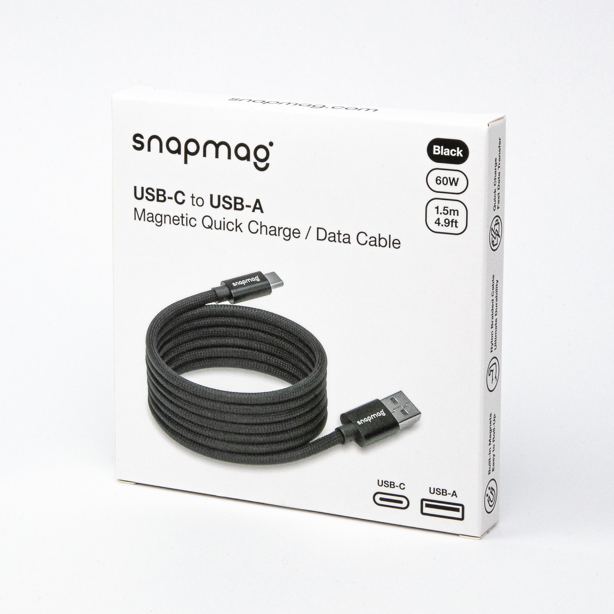 USB-A to C | 1.5 m | BLACK EDITION - snapmag